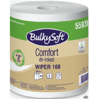 Numer artykułu: 55936BULKYSOFT COMFORT de-inked EKO czyściwo 2w. 168 m.Kolor: Biały (78% białości)Surowiec: Celuloza + celuloza 
