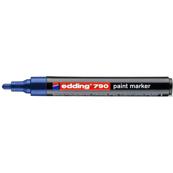 Marker lakierowy okrągła końcówka 2-3 mm niebieski Edding 790/003/N