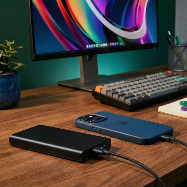 Power bank 10000 mAh z aluminium z recyklingu GIORGIA