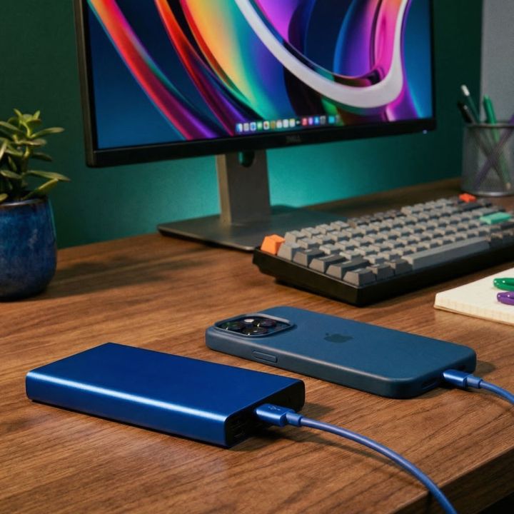 Power bank 10000 mAh z aluminium z recyklingu GIORGIA