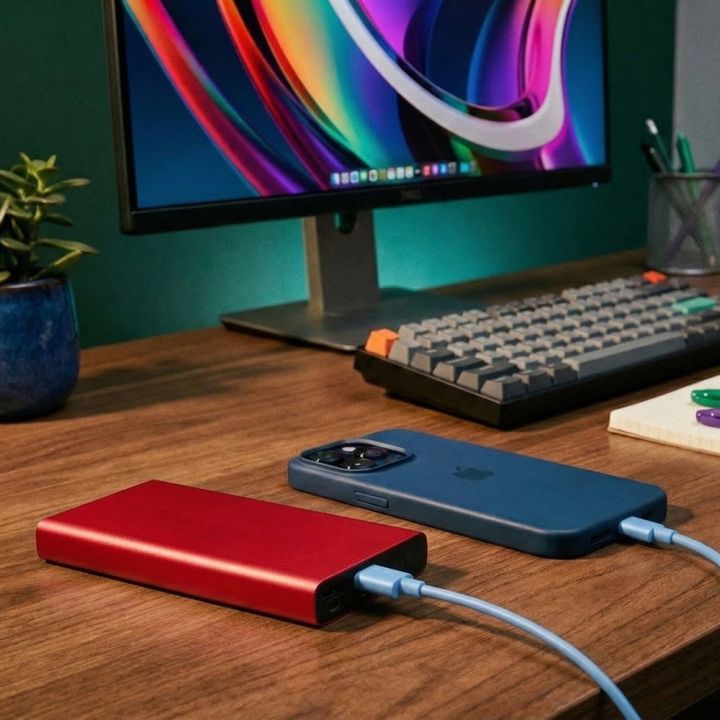 Power bank 10000 mAh z aluminium z recyklingu GIORGIA