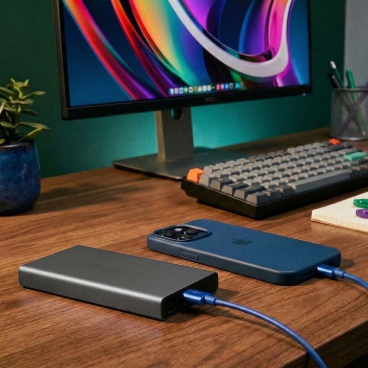 Power bank 10000 mAh z aluminium z recyklingu GIORGIA