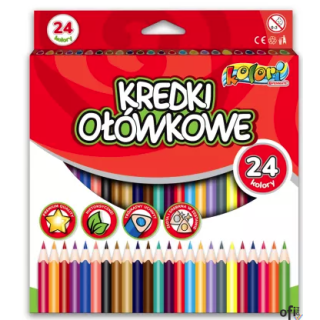 Kredki ołówkowe trójkątne 24 kolory TT8357 SALE