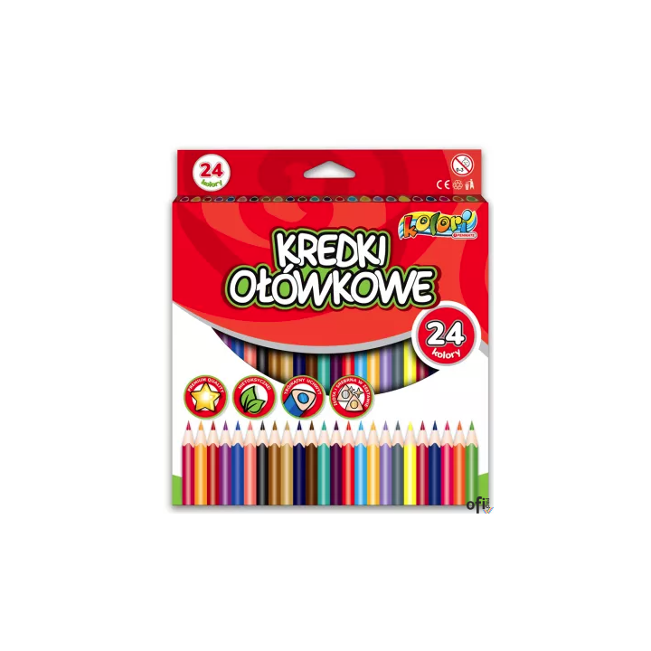 Kredki ołówkowe trójkątne 24 kolory TT8357 SALE