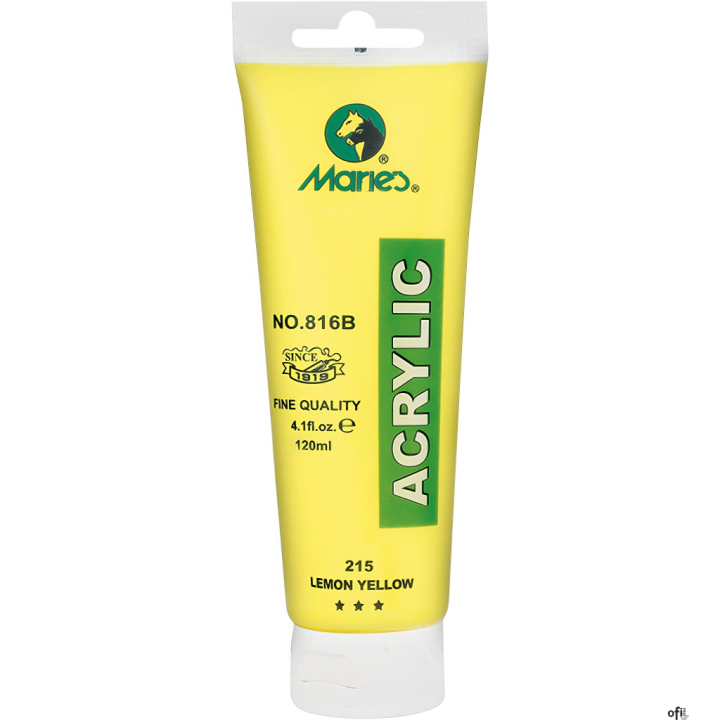 Farba akrylowa MARIES 816B-215 120 ml żółty, 170-2598