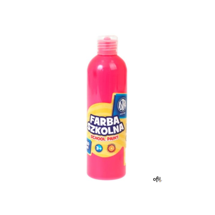 Farba szkolna Astra 250 ml - fluorescencyjna różowa, 301217032 SALE