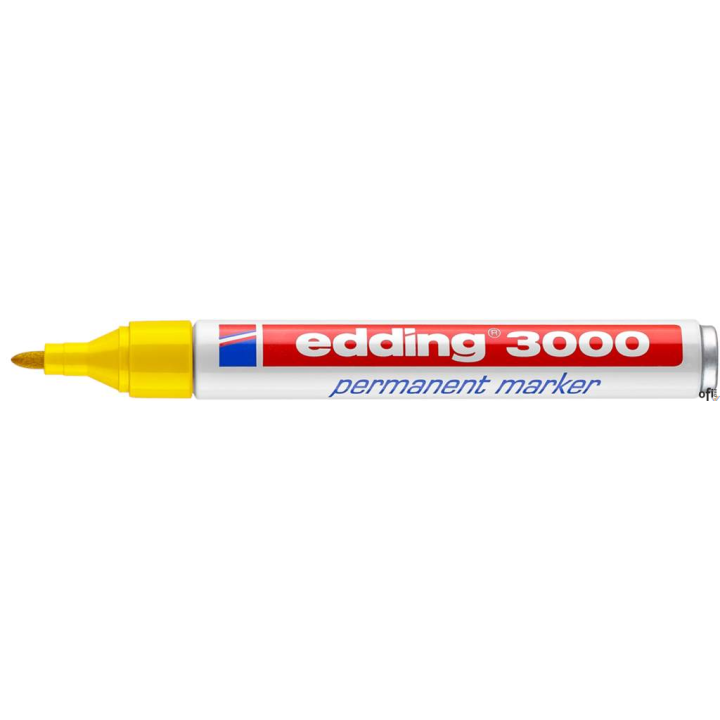 Marker permanentny okrągła końcówka 1,5-3 mm żółty Edding 3000/005/Z
