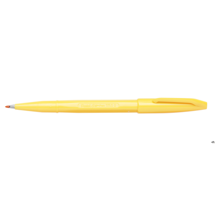 Oryginalny pisak Pentel Sign Pen__Idealny do grafik i ilustracji__Trwała, fibrowa końcówka__Tusz wodny, nie permanentny__Grubość