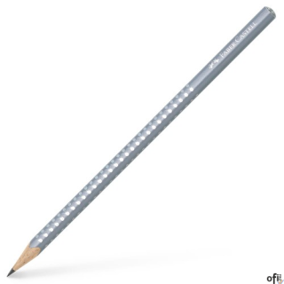 Ołówek grafitowy Sparkle Faber-Castell w perłowym kolorze szarym. Unikalny design z atrakcyjnymi błyszczącymi kropkami został za