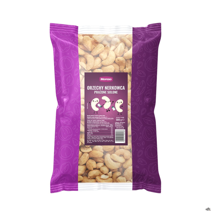 MORESO Orzechy nerkowca prażone solone 1kg