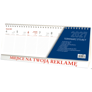nr katalogowy:&nbsp;KB039Bukład: tygodniowyilość stron: 60papier biały 70 g/m2format kalendarium: 296 x 103 mmdruk: 2+2format kalenda