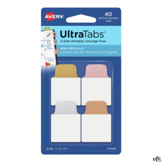Zakładki indeksujące 25,4 x 38,1 mm brokatowe AVERY 74785