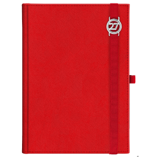 oprawa:&nbsp;Cross z gumką z ażurową datówką - nr 204układ: dziennypapier 70g; biały lub kremowyformat bloku: 143x204 mmilość stron: 