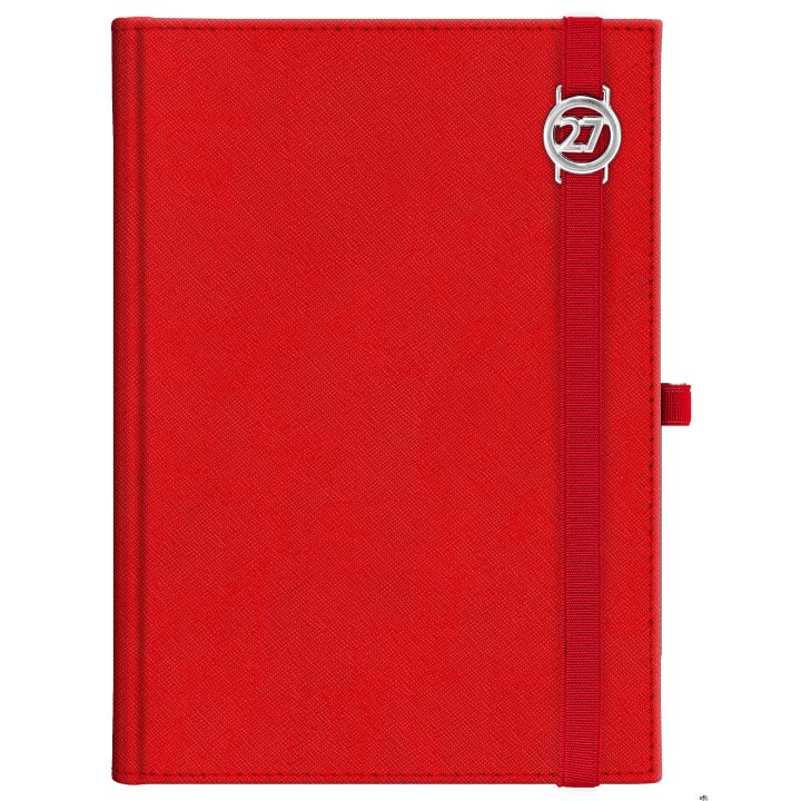 oprawa:&nbsp;Cross z gumką z ażurową datówką - nr 204układ: dziennypapier 70g; biały lub kremowyformat bloku: 143x204 mmilość stron: 