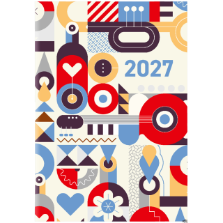 ilość stron - 80papier - biały 70g/m2wymiar&nbsp; - 65x100 mmkalendarium PL, 2026/2027, wschody i zachody słońca, fazy księżyca, note