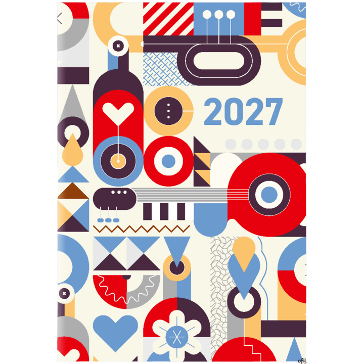 ilość stron - 80papier - biały 70g/m2wymiar&nbsp; - 65x100 mmkalendarium PL, 2026/2027, wschody i zachody słońca, fazy księżyca, note