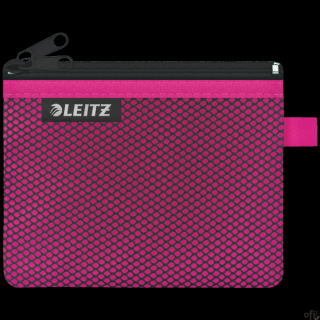 Koszulka z suwakiem z dwoma przegródkami Leitz WOW, rozmiar S, różowa 40110023