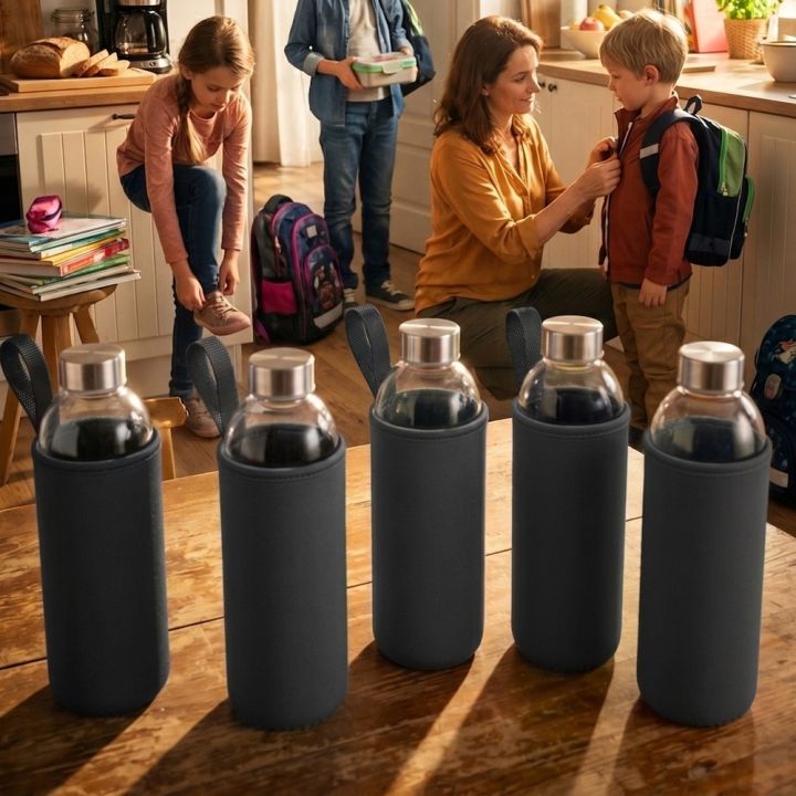 Butelka szklana z pokrowcem 1000 ml JESSICA