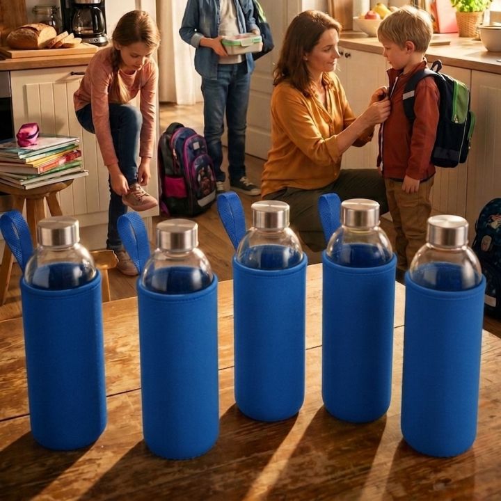 Butelka szklana z pokrowcem 1000 ml JESSICA