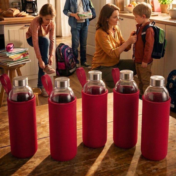 Butelka szklana z pokrowcem 1000 ml JESSICA