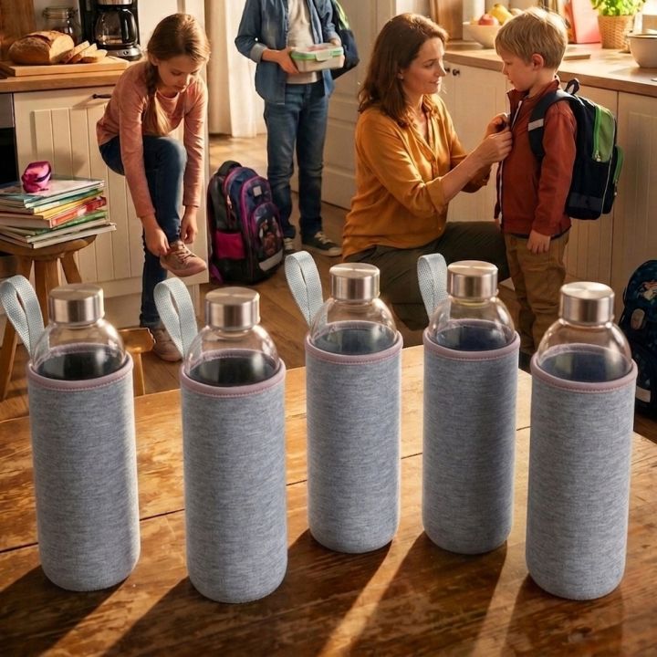 Butelka szklana z pokrowcem 1000 ml JESSICA