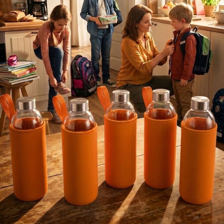Butelka szklana z pokrowcem 1000 ml JESSICA