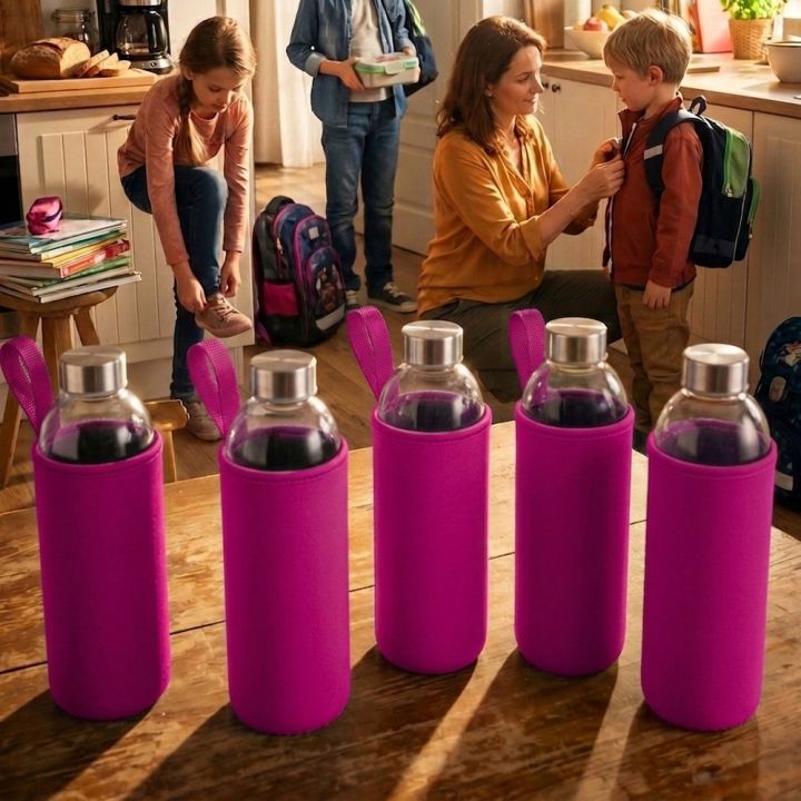 Butelka szklana z pokrowcem 1000 ml JESSICA