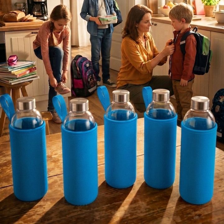 Butelka szklana z pokrowcem 1000 ml JESSICA