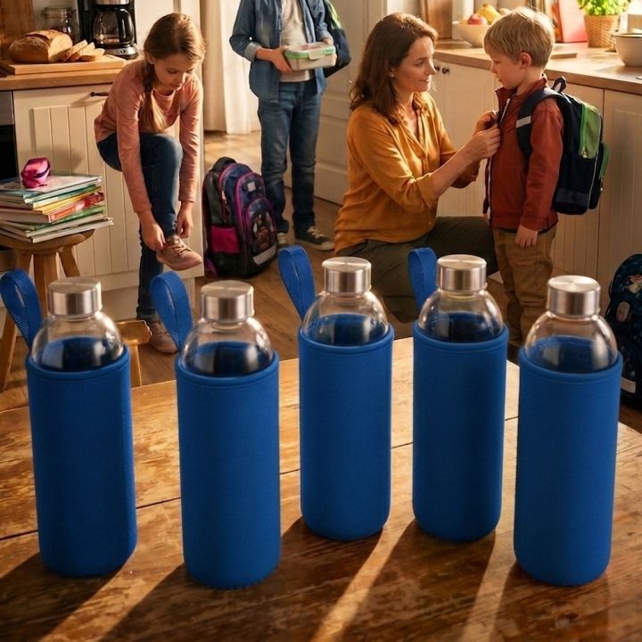 Butelka szklana z pokrowcem 1000 ml JESSICA