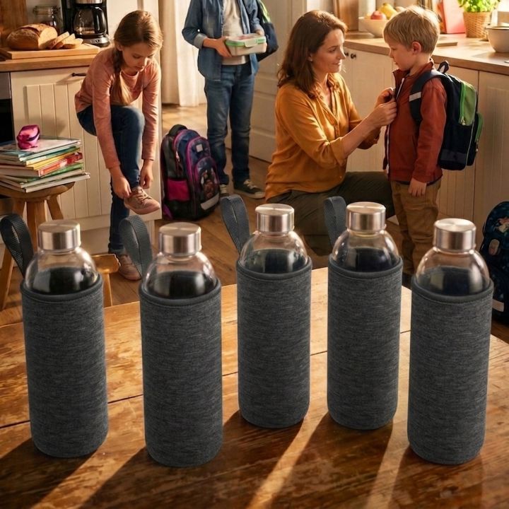 Butelka szklana z pokrowcem 1000 ml JESSICA