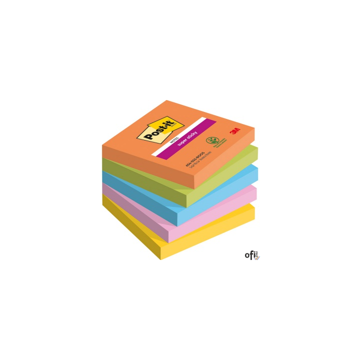 Karteczki samoprzylepne Post-it® Super Sticky, BOOST, 76x76mm, 5x90 kart. 3M-4054596924192