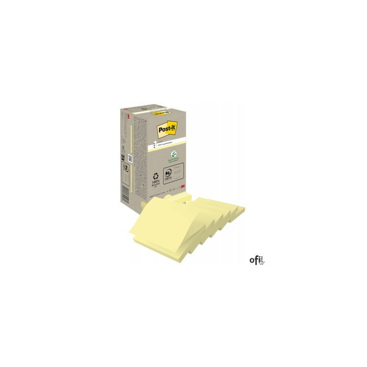 Bloczek samoprzylepny Post-it Z-Notes Żółte 76x76mm 16 bloczków po 100 karteczek harmonijkowe SALE