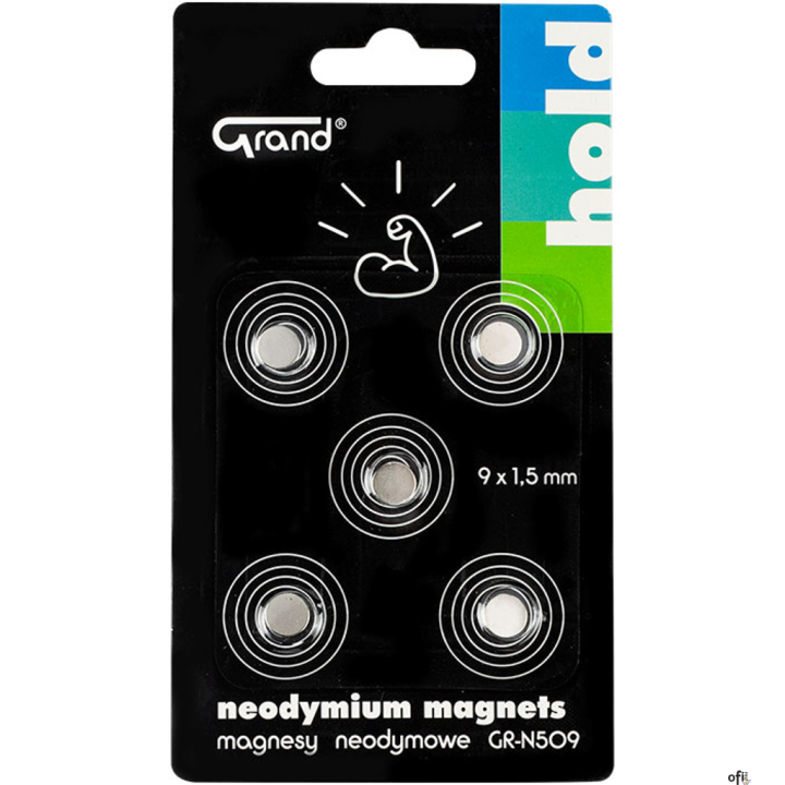 Magnes neodymowy GR-N509 9mm, 5 sztuk GRAND 130-1967