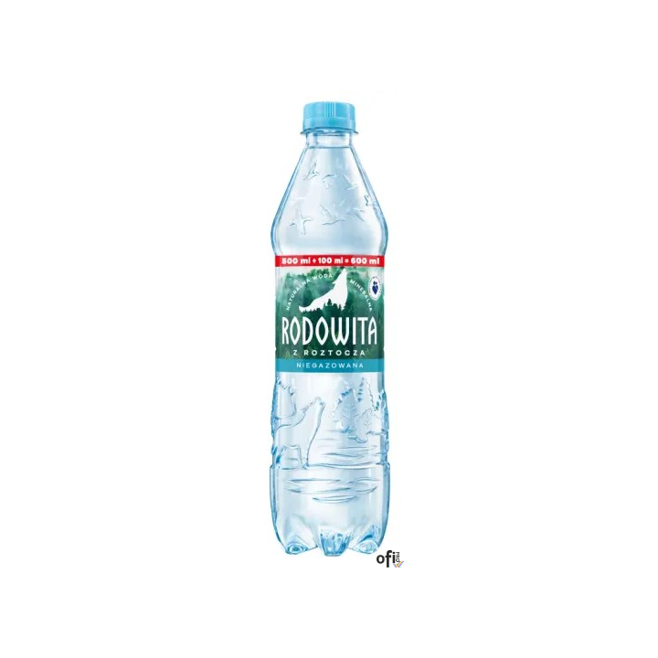 RODOWITA Z ROZTOCZA Woda 0.6L niegazowana zgrzewka 12 szt. KAUCJA