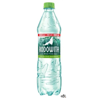 RODOWITA Z ROZTOCZA Woda 0.6L delikatnie gazowana zgrzewka 12 szt. KAUCJA