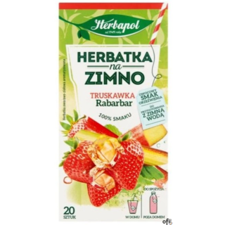 Herbata HERBAPOL NA ZIMNO Truskawka & Rabarbar (20 saszetek)