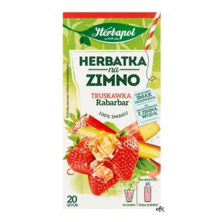 Herbata HERBAPOL NA ZIMNO Truskawka & Rabarbar (20 saszetek)