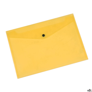 Teczka kopertowa Q-CONNECT zatrzask, PP, A4, 172mikr., transparentna żółta KF03595