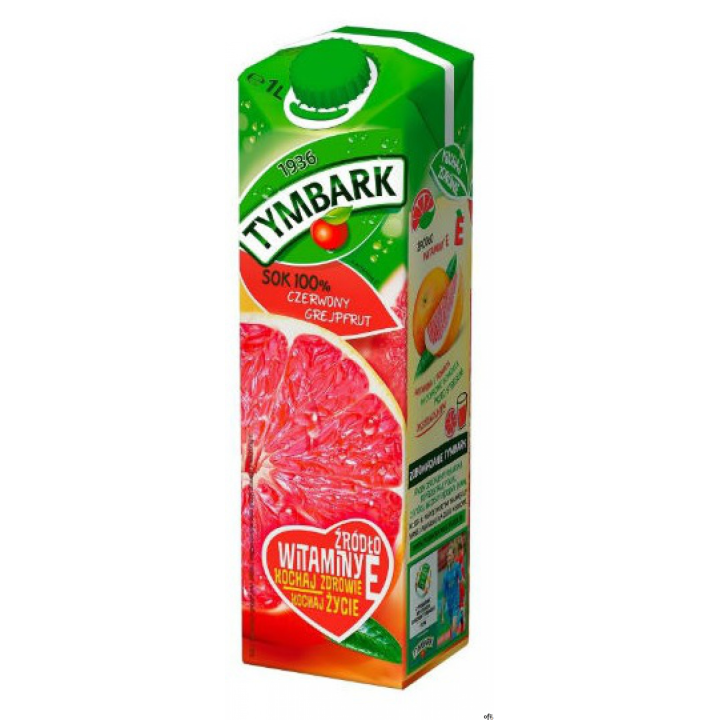 Nektar TYMBARK z czerwony grejpfrut 100% 1L KARTON