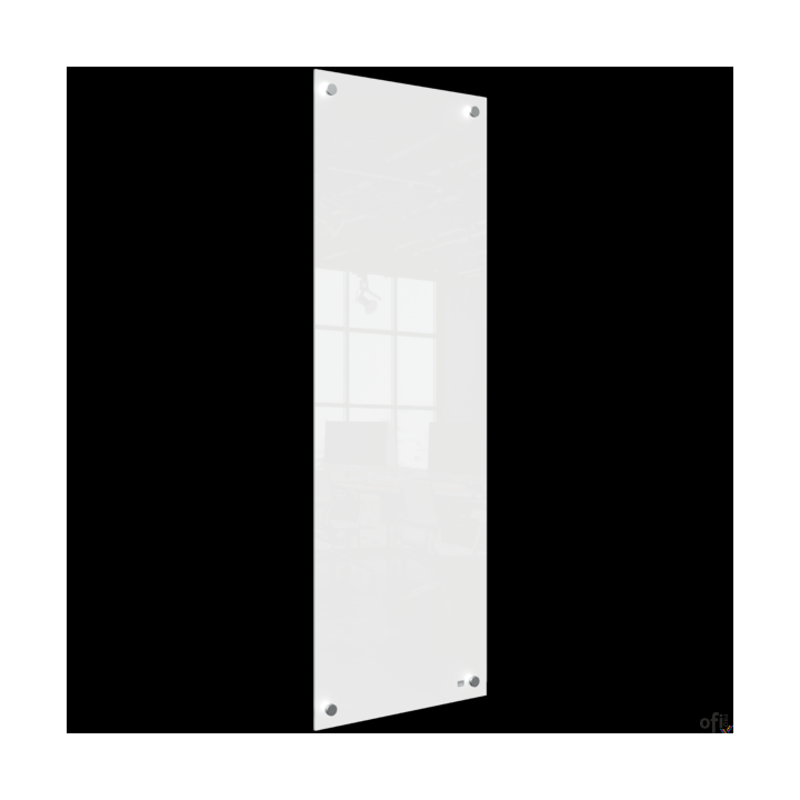 Mała podłużna szklana tablica suchościeralna Nobo Home 300x900mm, biała 1915604