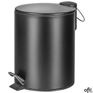 Kosz ze stopką Donau Home Modern, wolnoopadający, 5l, czarny 45910531-05