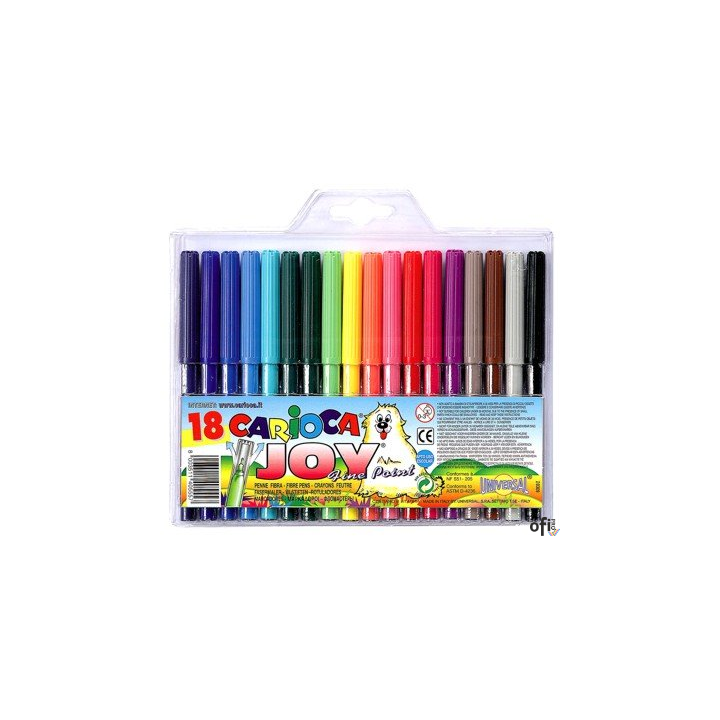 Pisaki CARIOCA Joy, 18 kolorów 160-1469