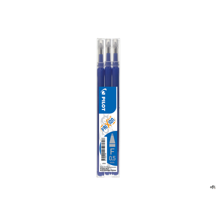 Wkład FRIXION BALL/CLICKER 0.5 niebieski PIBLS-FR5-L-S3-E PILOT opakowanie 3szt.