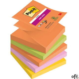 Bloczek samoprzylepny POST-IT Super Sticky (R330-5SS-BOOS), 76x76mm, 5x90 kart., BOOST