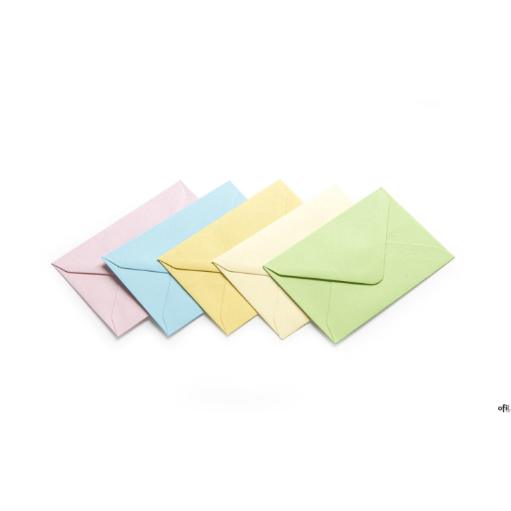 Koperta 70x110mm SATYNOWA mix kolorów pastelowych K.130g/m2 (50) 280418 GALERIA PAPIERU