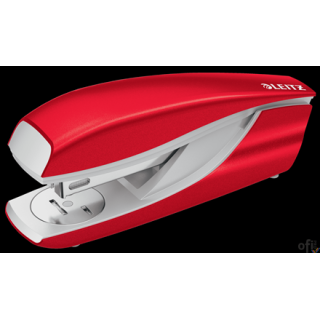 Zszywacz średni metalowy Leitz WOW, czerwony, 10 lat gwarancji, 30 kartek 55021026 .