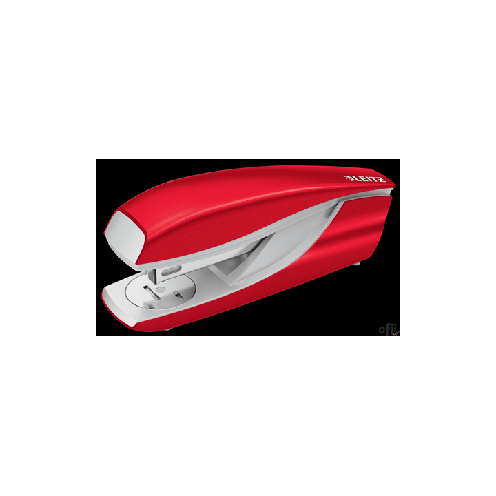 Zszywacz średni metalowy Leitz WOW, czerwony, 10 lat gwarancji, 30 kartek 55021026 .