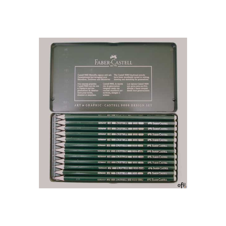 Ołówek CASTELL 9000 DESIGN SET 12 sztuk 119064  FABER CASTEL