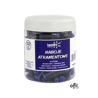 Naboje atramentowe czarne (100) słoik LAMBO