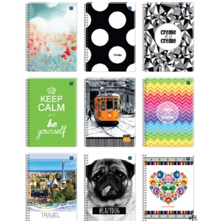 Kołonotatnik A5 120k kratka miękka oprawa INTERDRUK